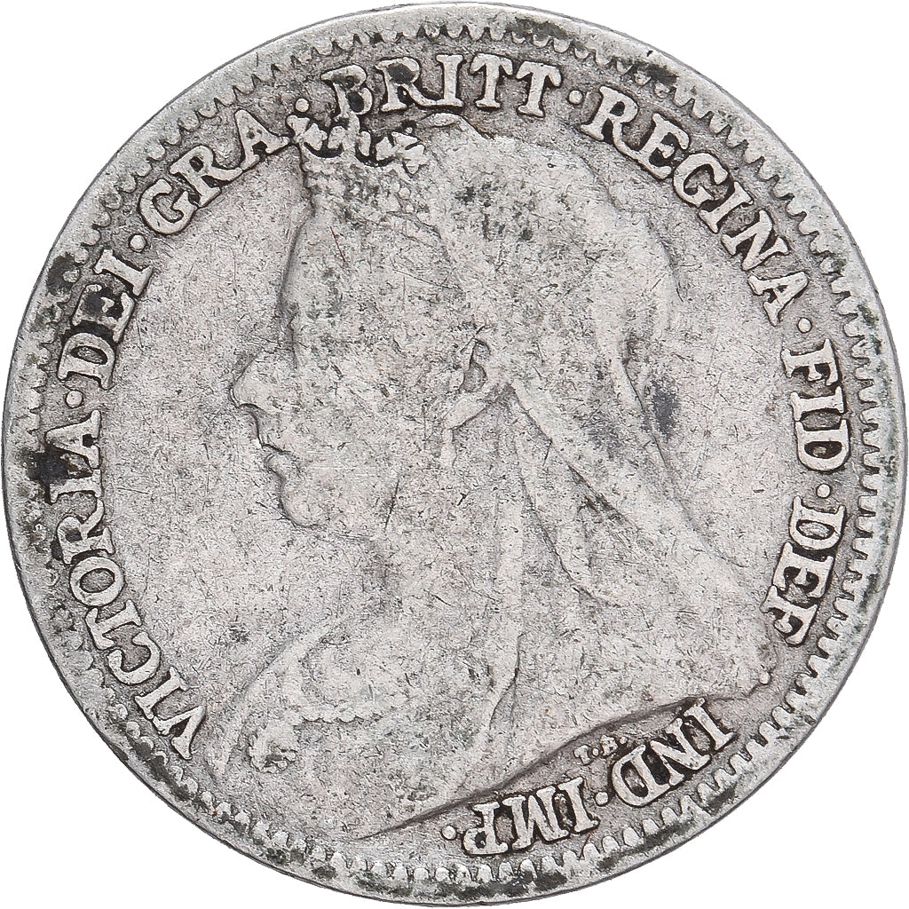 Coin, Great Britain, Victoria, 3 Pence, 1901, VF(20-25), Silver, KM:777