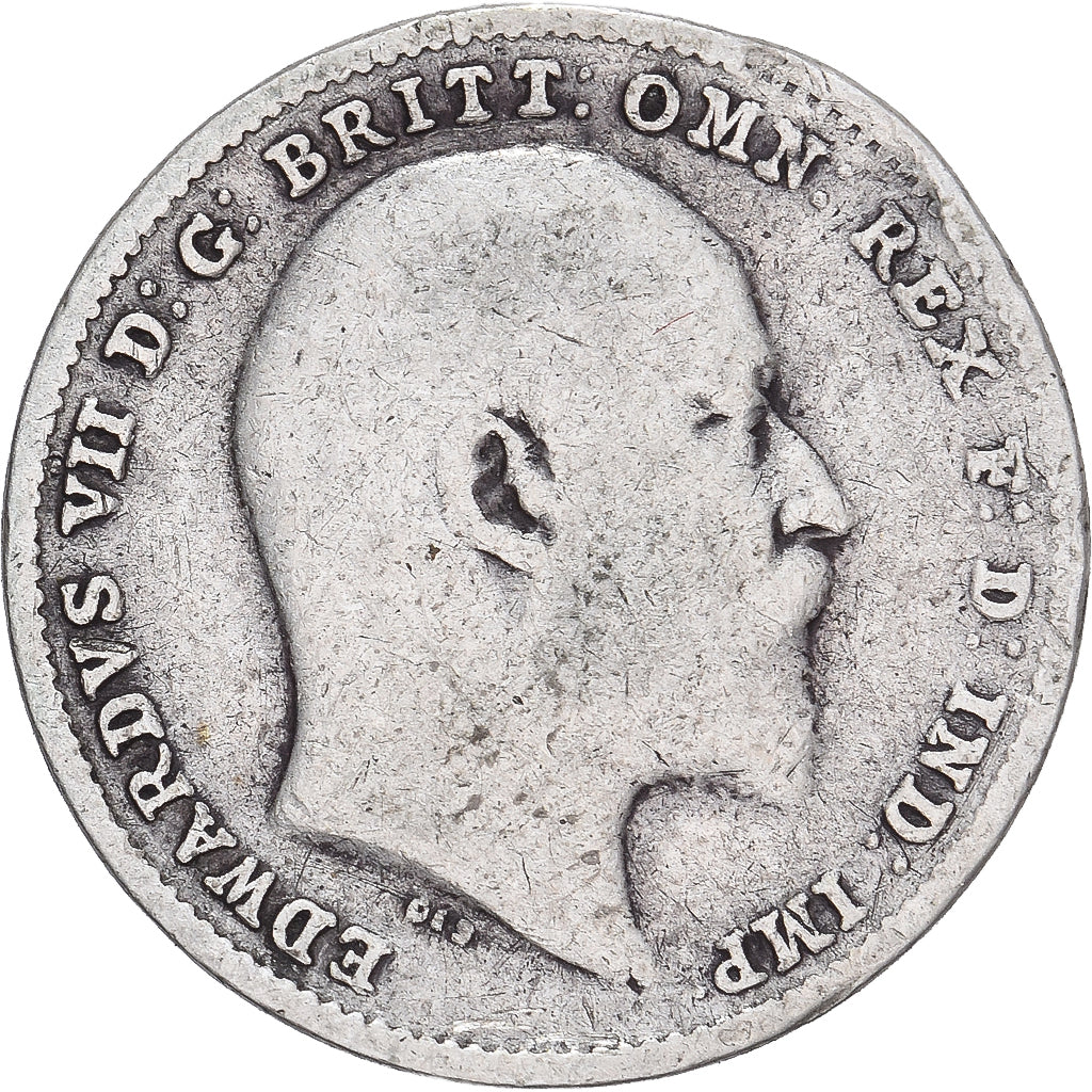 Monnaie, Grande-Bretagne, Edward VII, 3 Pence, 1902, TB, Argent, KM:797.1