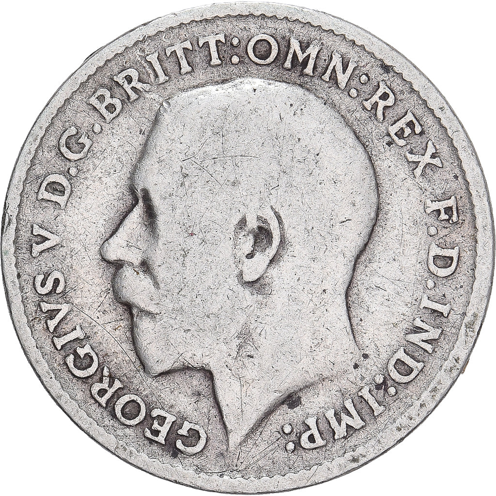 Coin, Great Britain, George V, 3 Pence, 1911, VF(20-25), Silver, KM:813