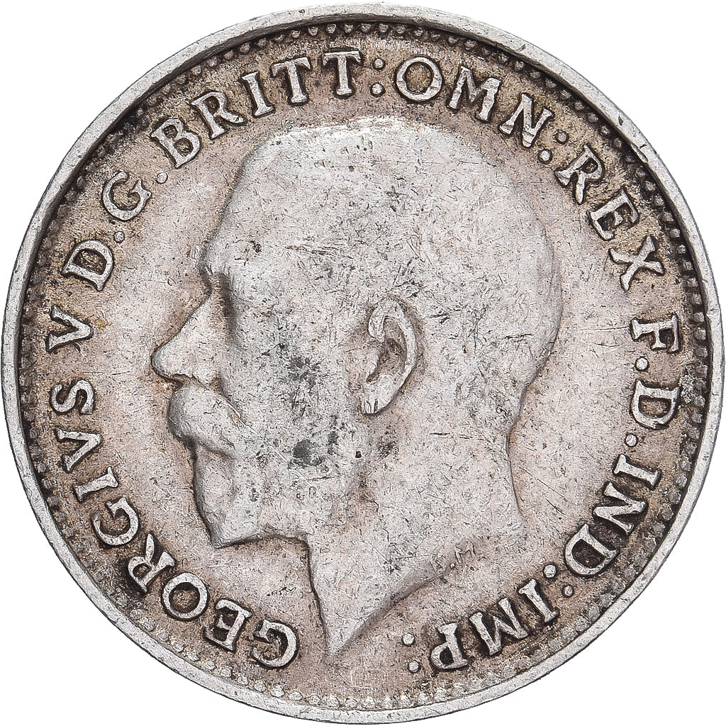 Monnaie, Grande-Bretagne, George V, 3 Pence, 1915, TTB, Argent, KM:813