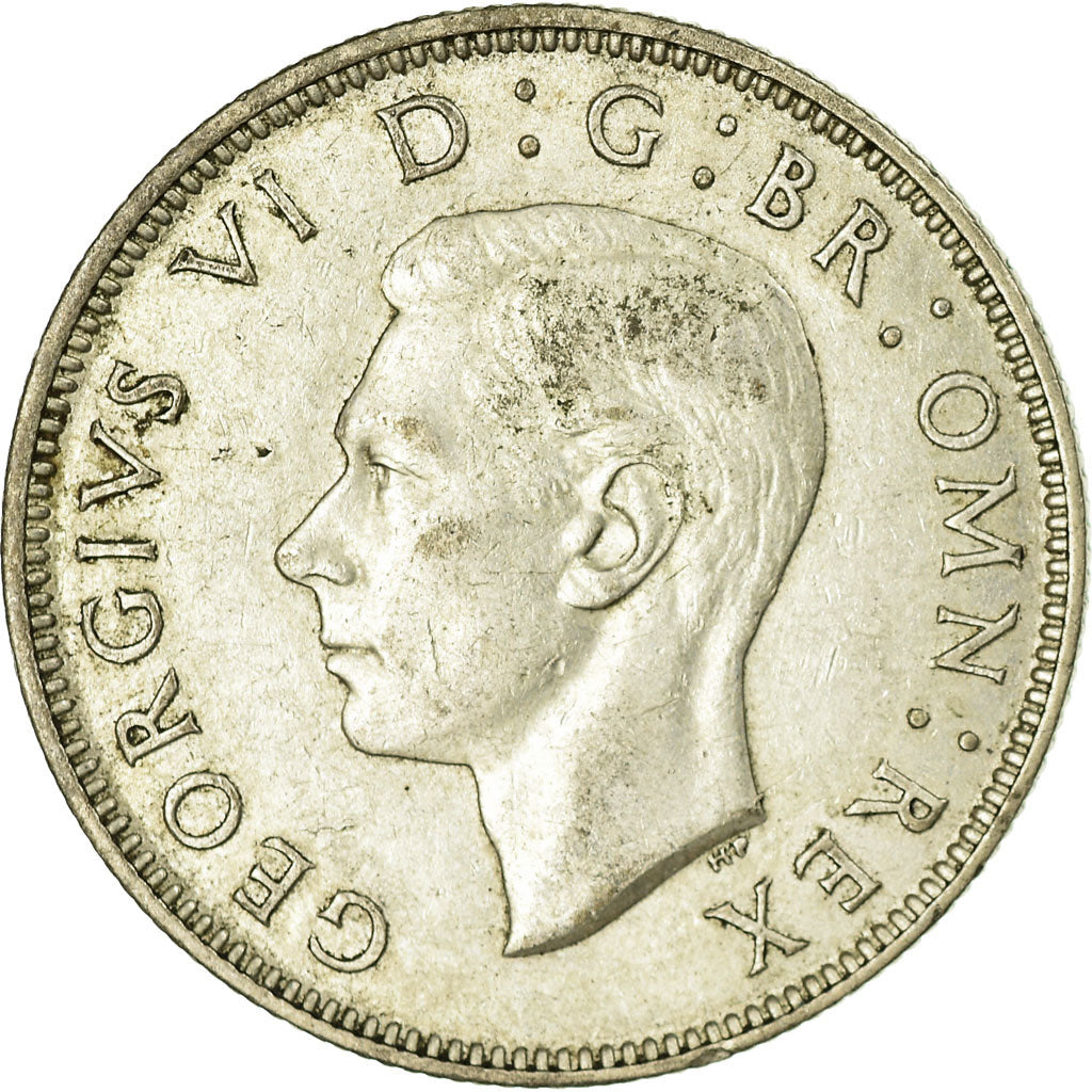 Monnaie, Grande-Bretagne, George VI, Florin, Two Shillings, 1943, TTB, Argent