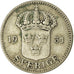 Moneta, Szwecja, Gustaf V, 25 Öre, 1931, EF(40-45), Srebro, KM:785