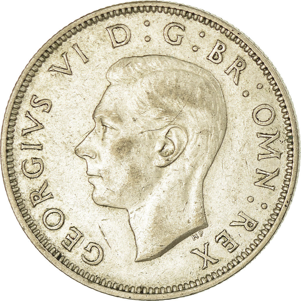 Monnaie, Grande-Bretagne, George VI, Florin, Two Shillings, 1944, TTB, Argent