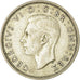 Monnaie, Grande-Bretagne, George VI, Florin, Two Shillings, 1945, TTB+, Argent