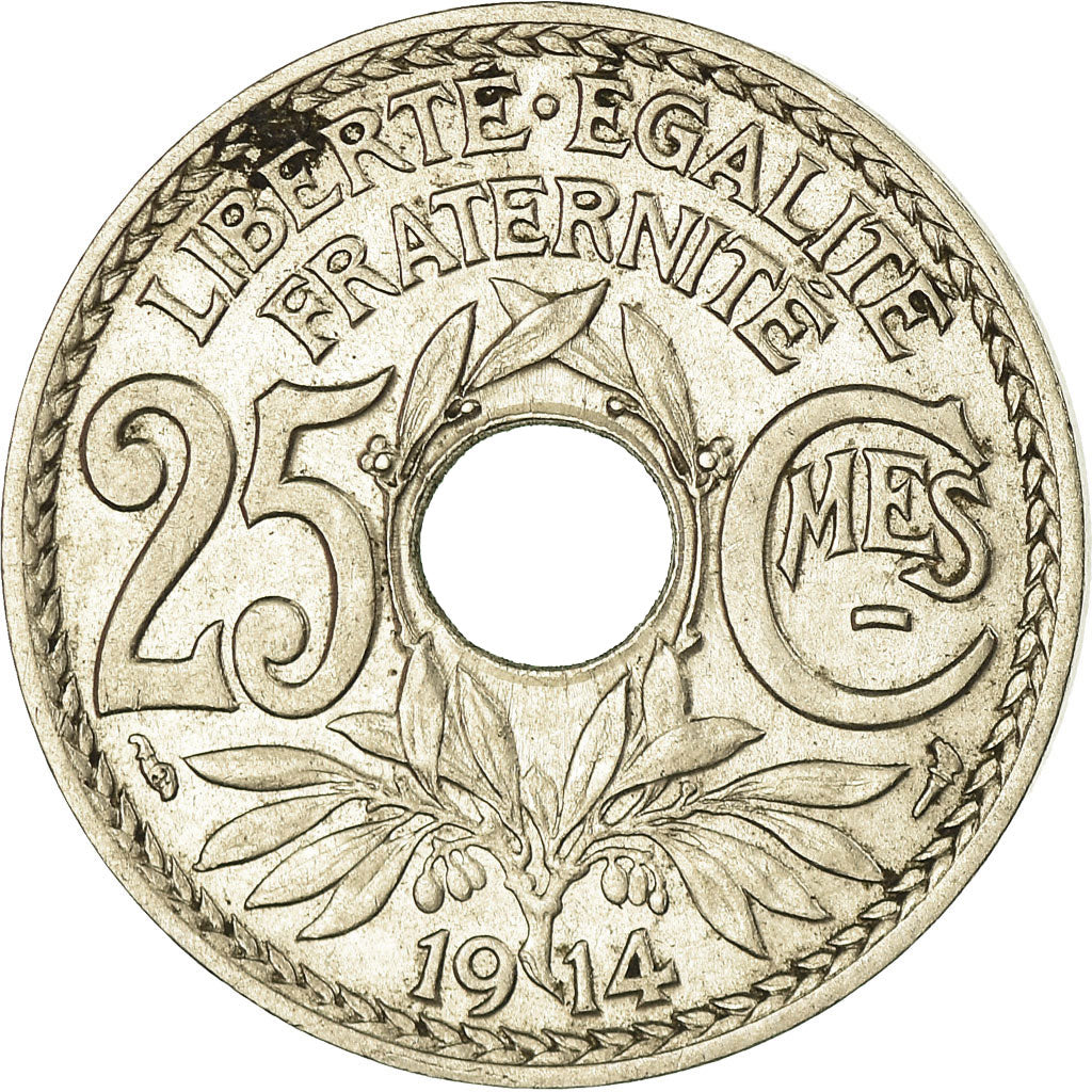 Monnaie, France, Lindauer, 25 Centimes, 1914, TTB+, Nickel, Gadoury:379, KM:867