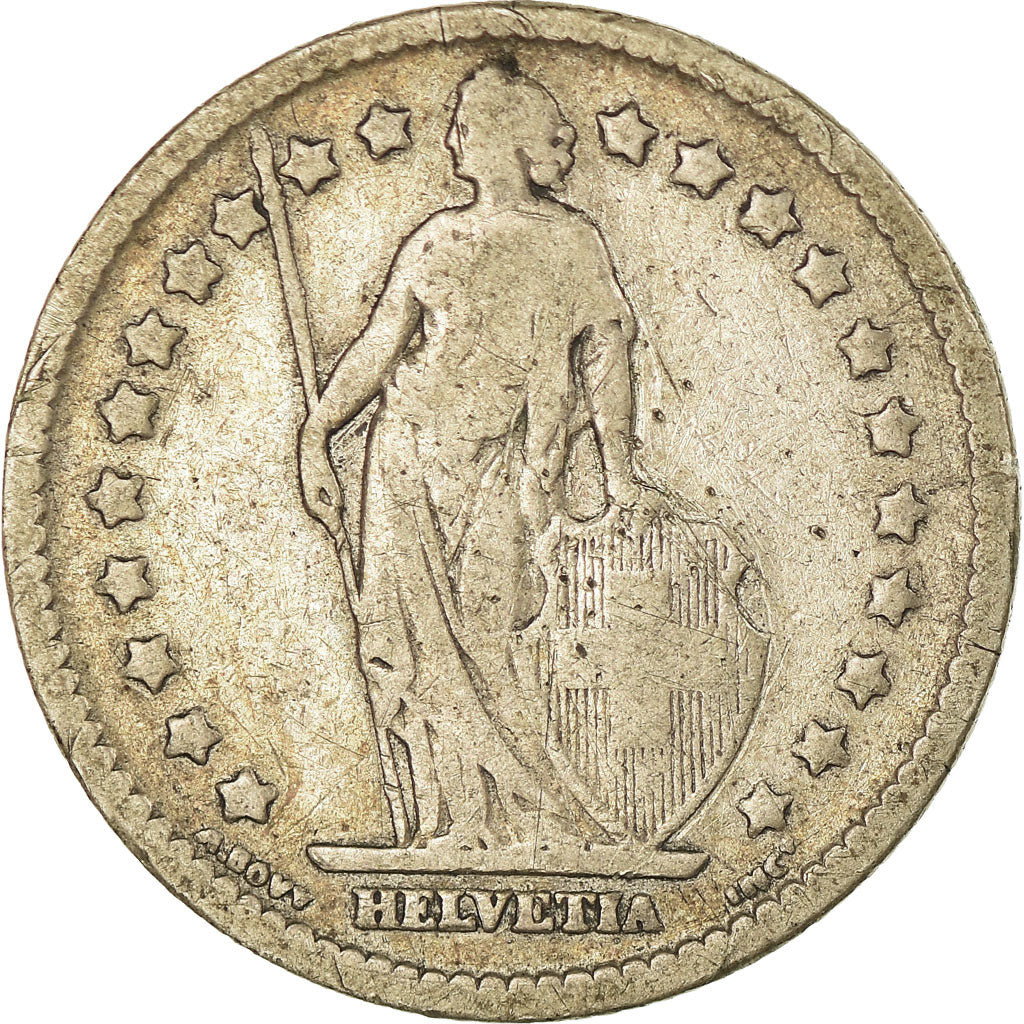 Moneta, Svizzera, Franc, 1907, Bern, MB+, Argento, KM:24