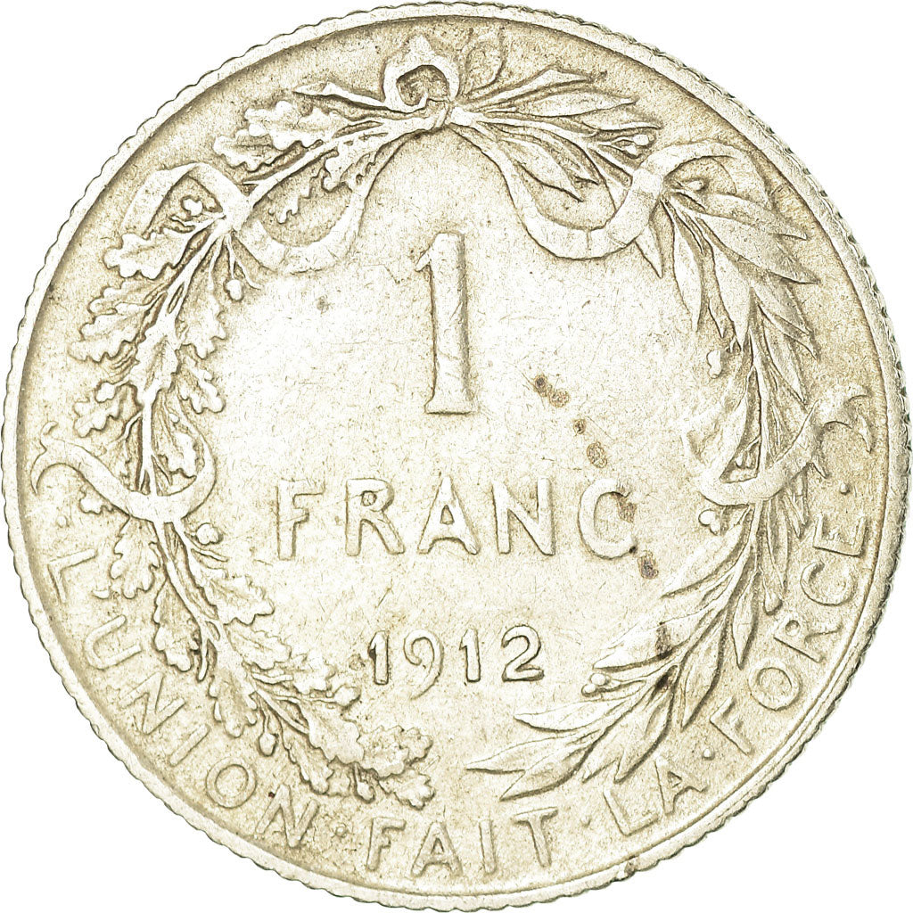 Coin, Belgium, Franc, 1912, EF(40-45), Silver, KM:72