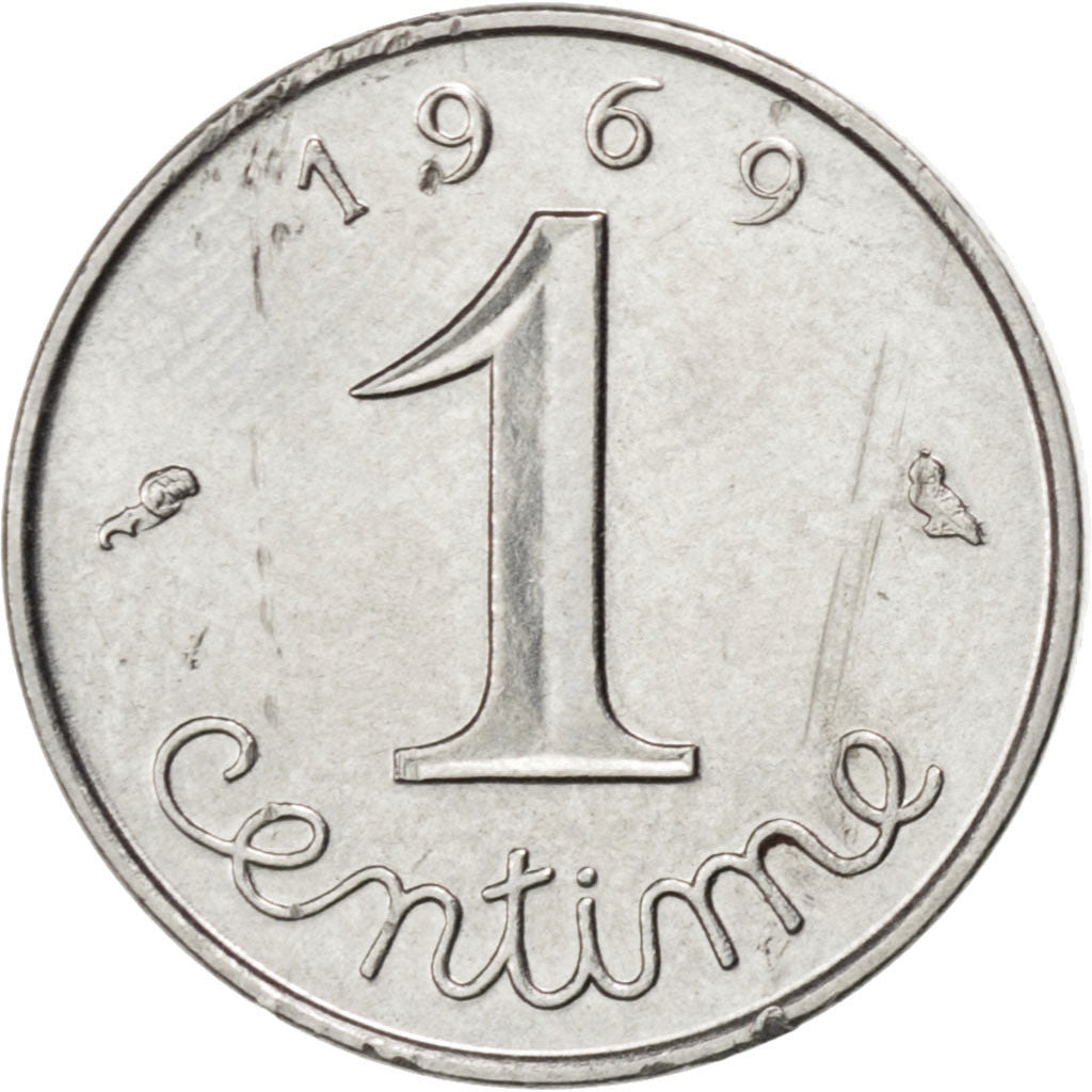 Moneta, Francia, Épi, Centime, 1969, BB, Acciaio inossidabile, KM:928