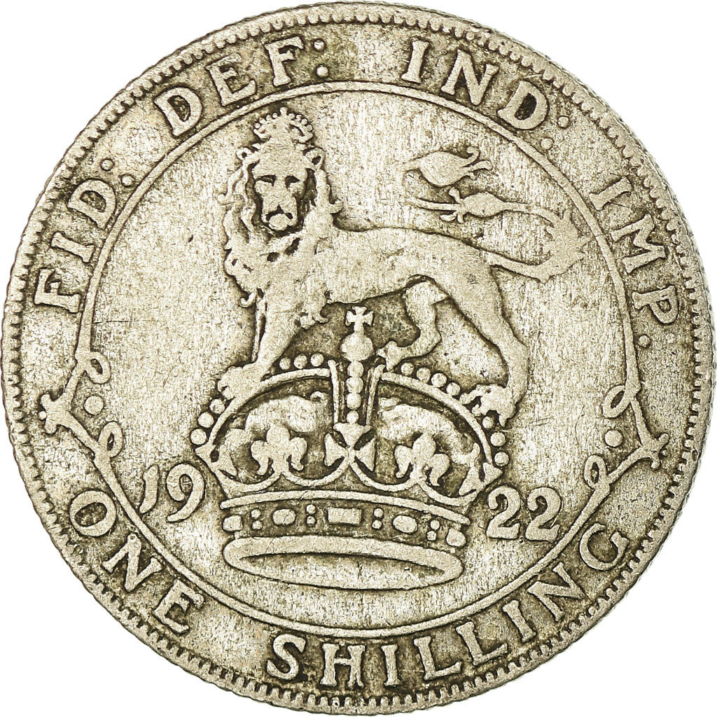 Moneta, Wielka Brytania, George V, Shilling, 1922, VF(30-35), Srebro, KM:816a
