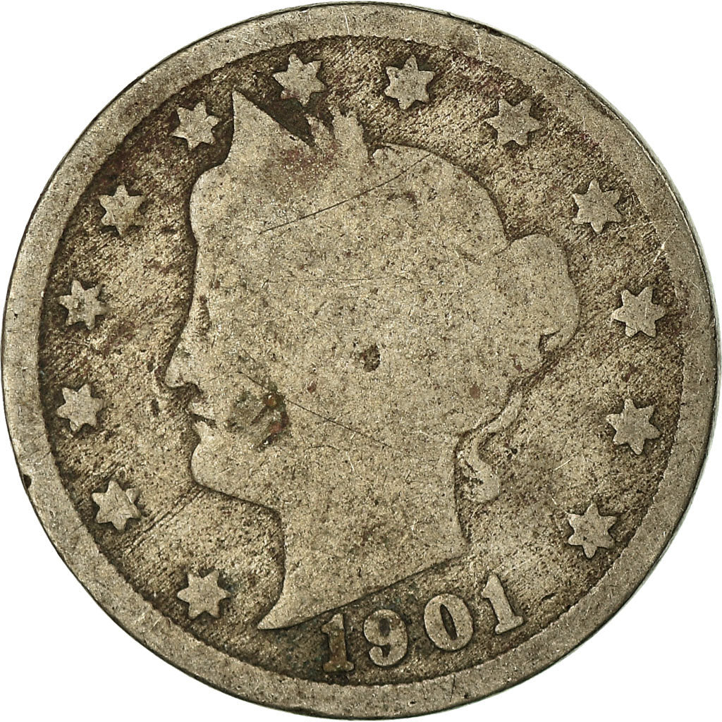 Münze, Vereinigte Staaten, Liberty Nickel, 5 Cents, 1901, U.S. Mint