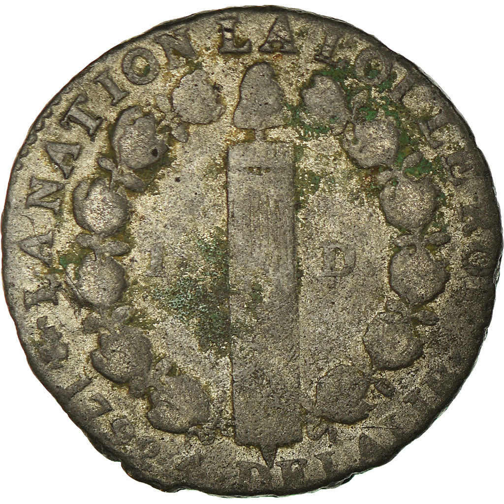 Munten, Frankrijk, 12 deniers françois, 12 Deniers, 1792, Paris, FR, Bronze