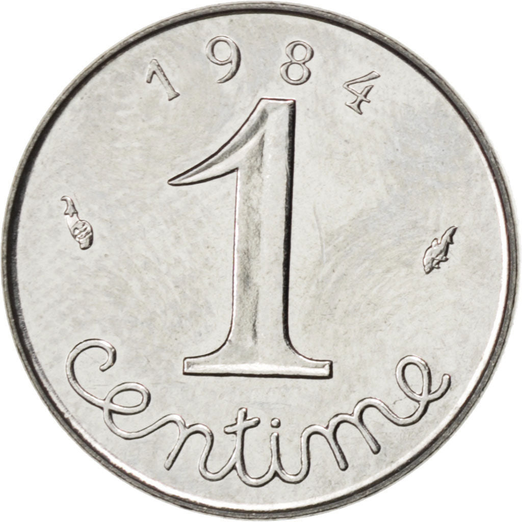Coin, France, Épi, Centime, 1984, MS(63), Stainless Steel, KM:928, Gadoury:91