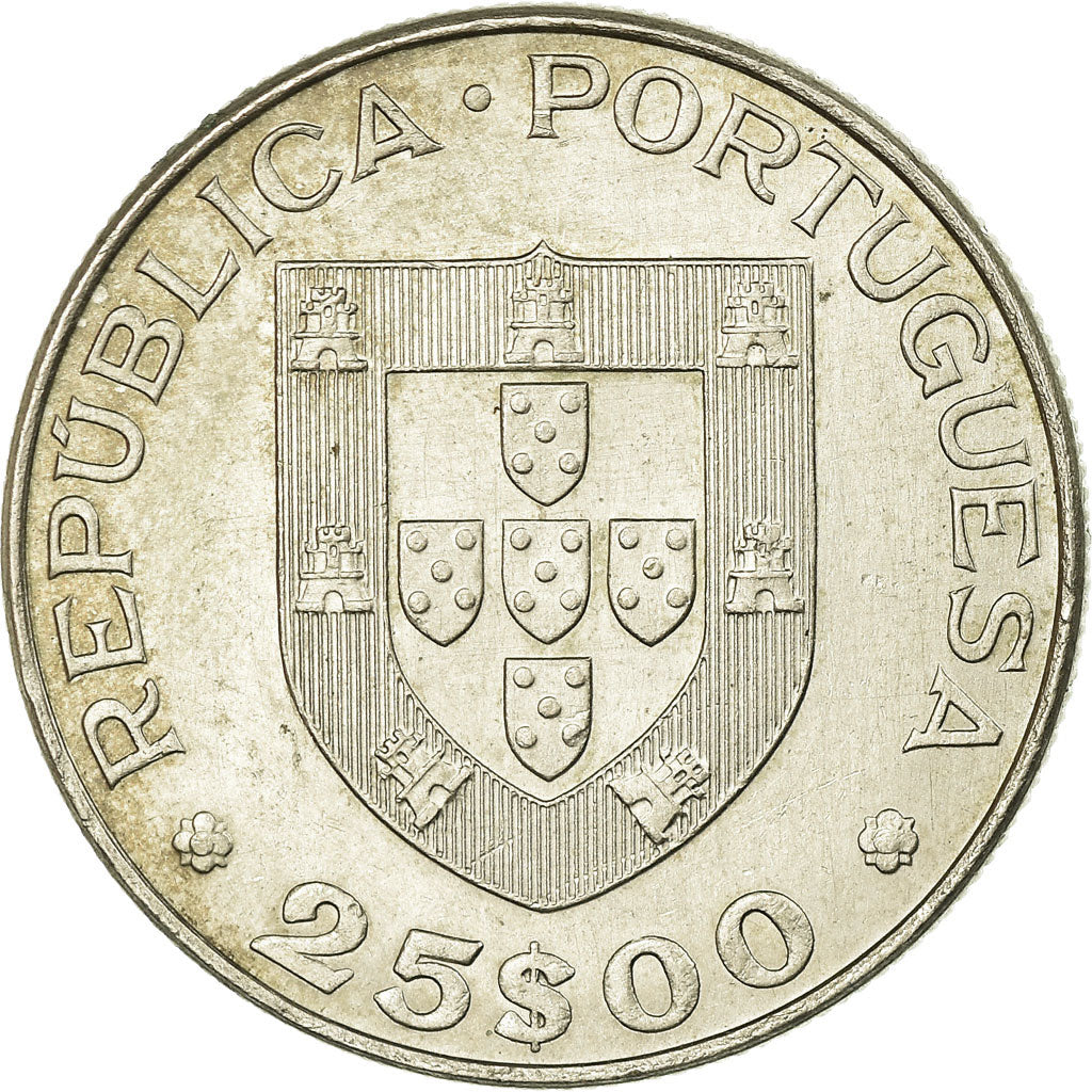 Coin, Portugal, 25 Escudos, 1981, AU(55-58), Copper-nickel, KM:607a