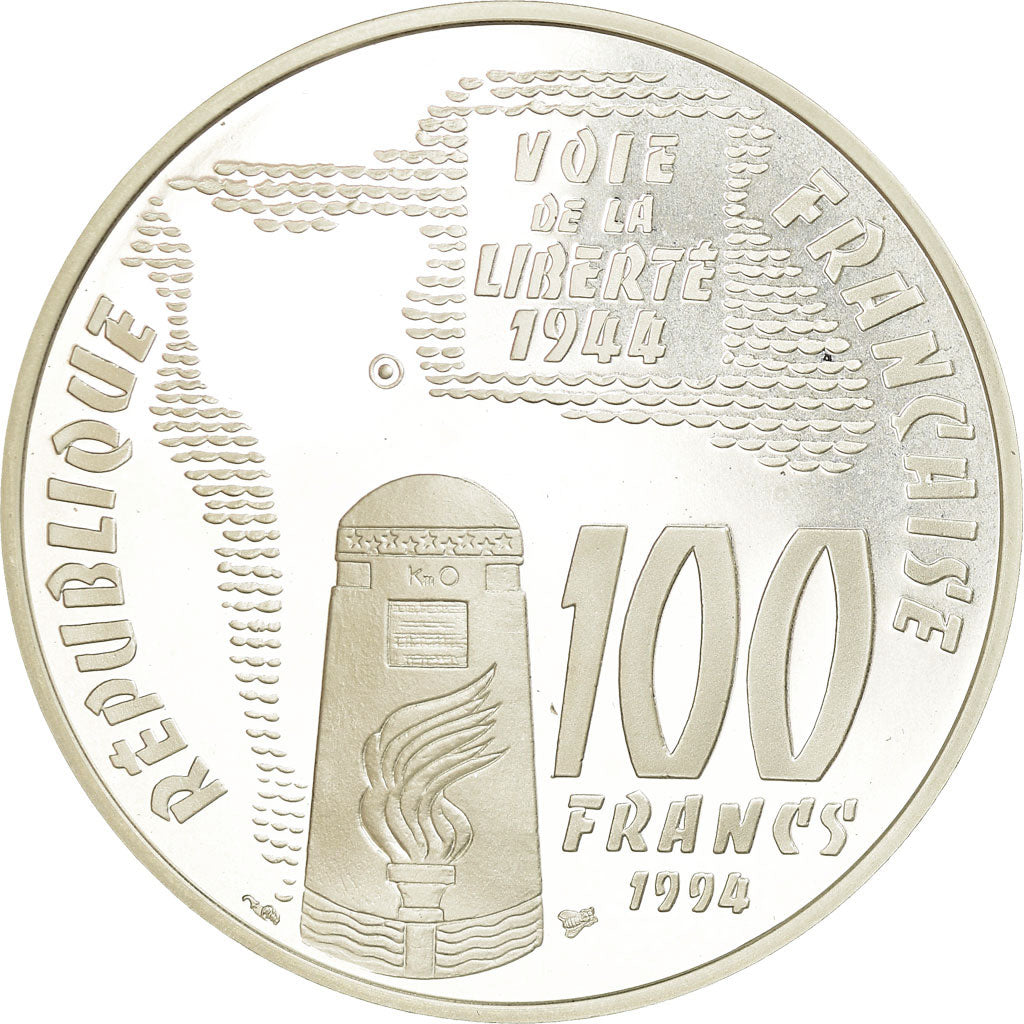Munten, Frankrijk, 100 Francs, 1994, FDC, Zilver, KM:1043, Gadoury:C85