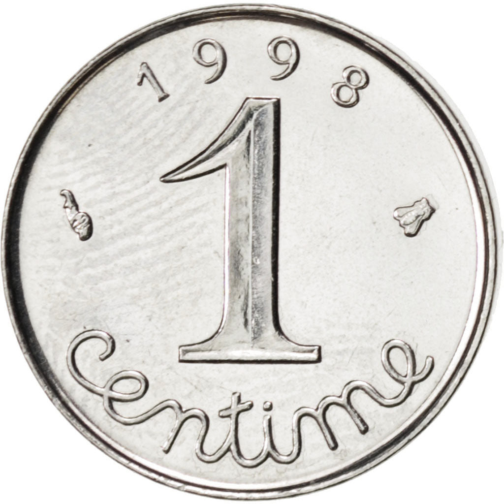 Münze, Frankreich, Épi, Centime, 1998, UNZ, Stainless Steel, KM:928