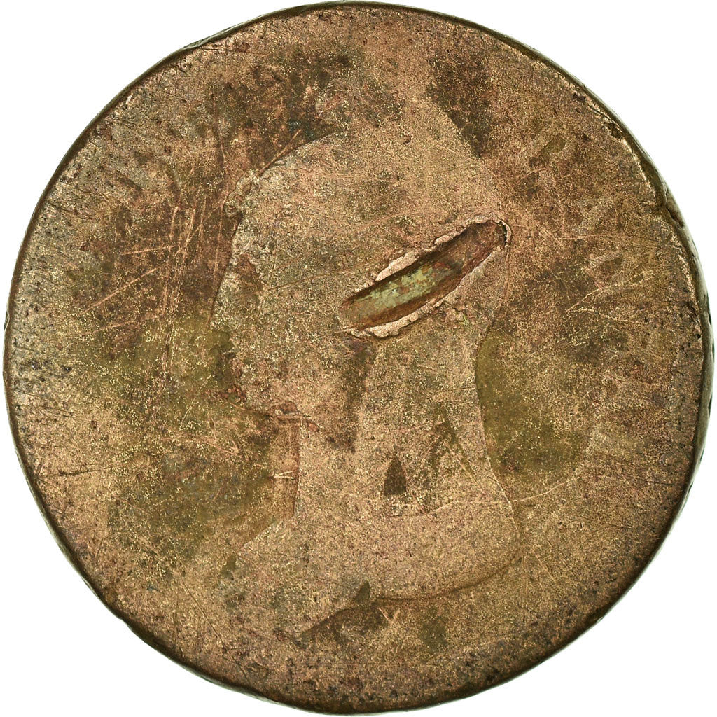 Moneda, Francia, Dupré, Decime, AN 5, Paris, BC, Bronce, KM:644.1, Gadoury:187