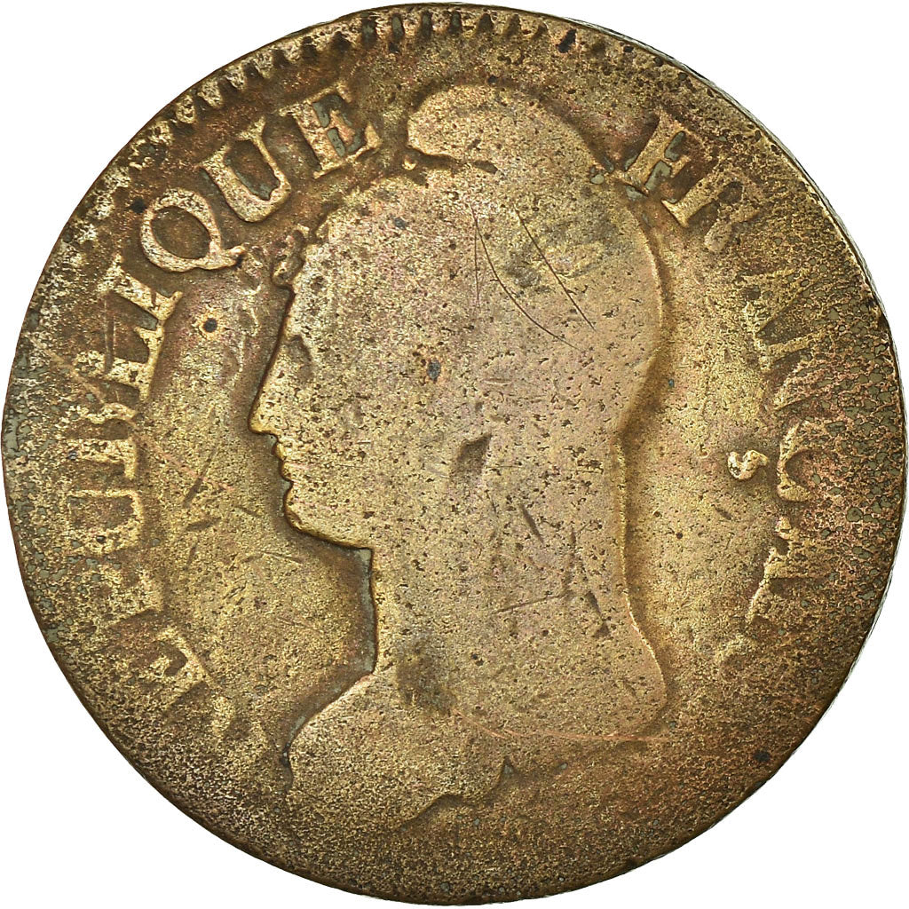 Moneta, Francia, Dupré, 5 Centimes, AN 5, Orléans, B, Bronzo, KM:640.9