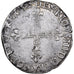 France, Henri III, 1/4 Écu, 1582, Saint-Lô, Silver, EF(40-45)