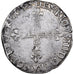 Francia, Henri III, 1/4 Ecu, 1582, Saint-Lô, Plata, MBC