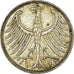 Coin, GERMANY - FEDERAL REPUBLIC, 5 Mark, 1951, Karlsruhe, AU(50-53), Silver