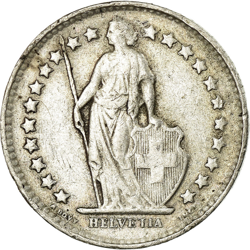 Moneta, Szwajcaria, 1/2 Franc, 1950, Bern, EF(40-45), Srebro, KM:23
