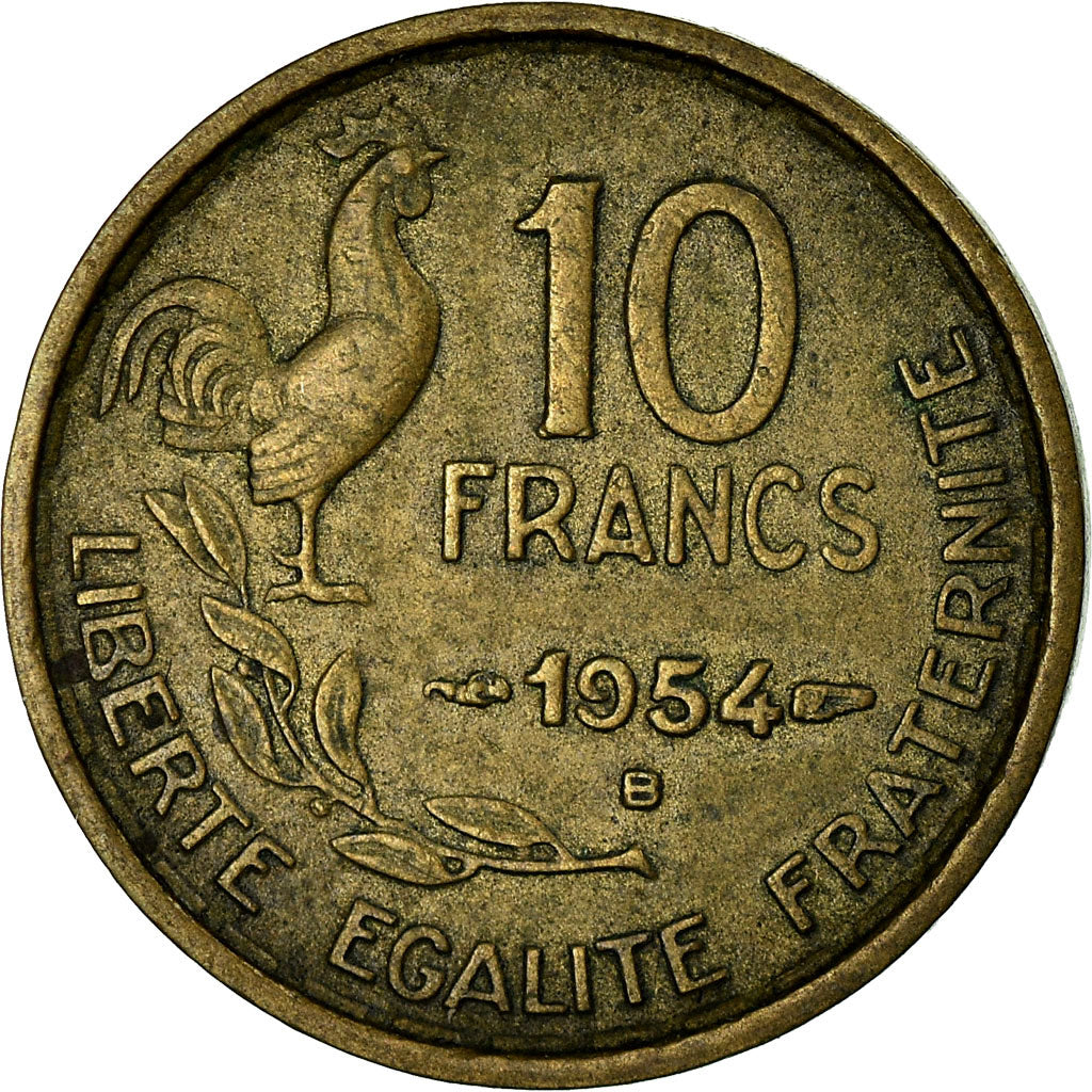 Coin, France, Guiraud, 10 Francs, 1954, Beaumont - Le Roger, EF(40-45)