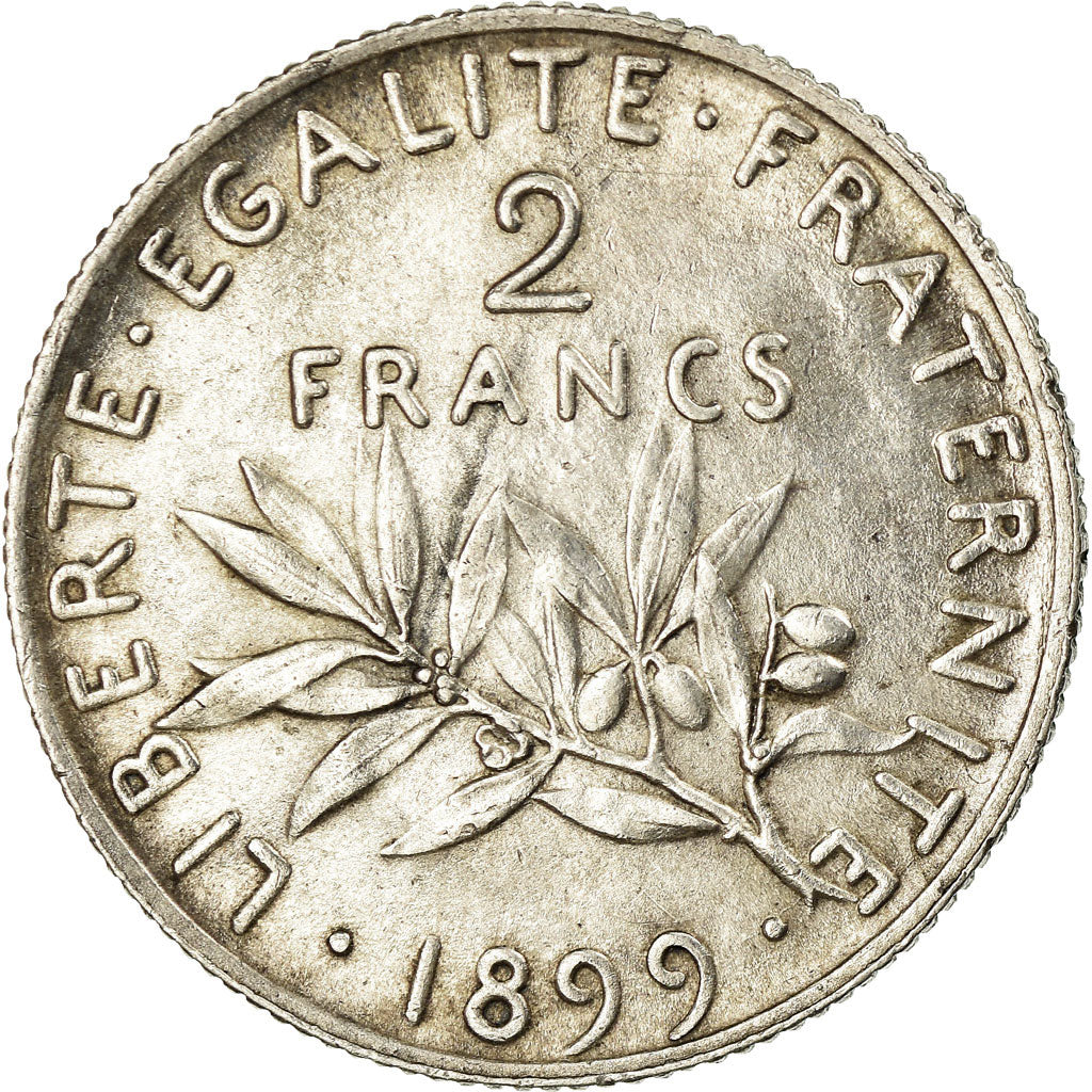 Coin, France, Semeuse, 2 Francs, 1899, Paris, MS(60-62), Silver, KM:845.1