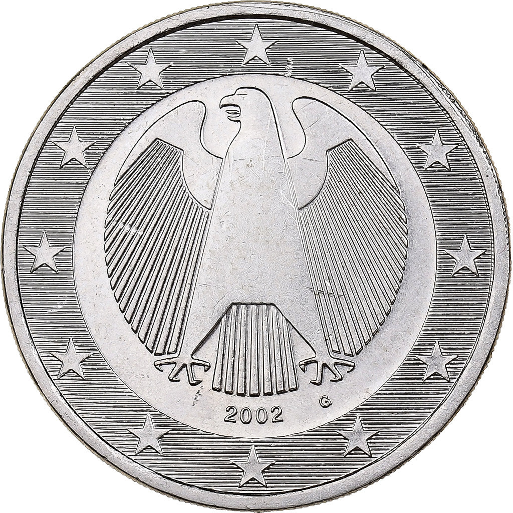 Allemagne, 2 Euro, erreur monometallique, 2002, Karlsruhe, Cupro-nickel, SUP