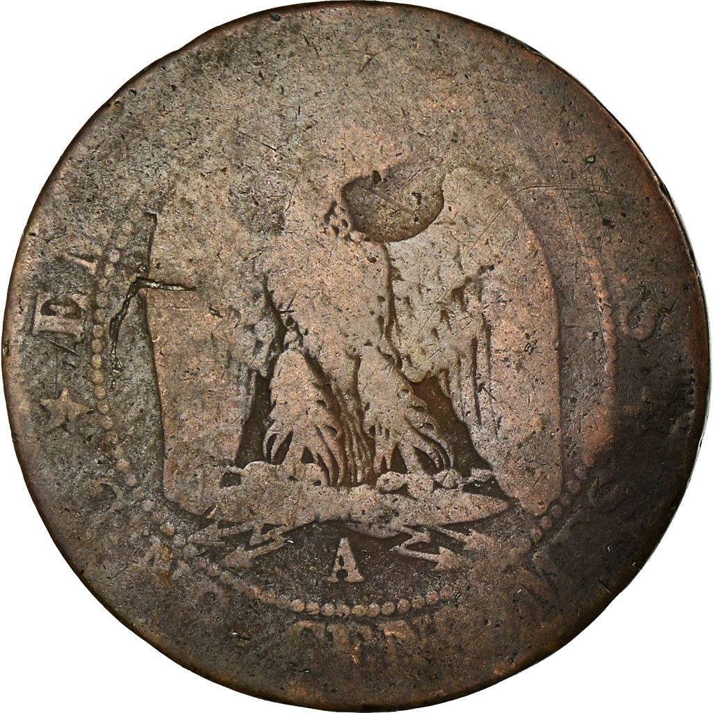 Moneta, Francia, Napoleon III, Napoléon III, 5 Centimes, 1863, Paris, B+