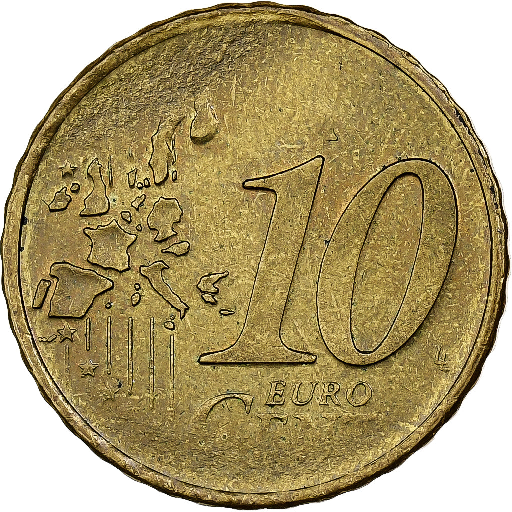 Paesi Bassi, Beatrix, 10 Euro Cent, error cud coin, Utrecht, Nordic gold, SPL-