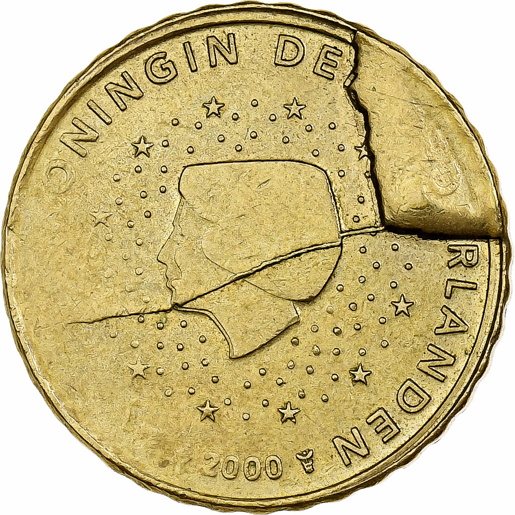 Niederlande, Beatrix, 10 Euro Cent, error cud coin and rotated die, 2000