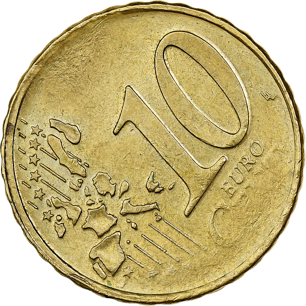 Niederlande, Beatrix, 10 Euro Cent, error cud coin and rotated die, 2000