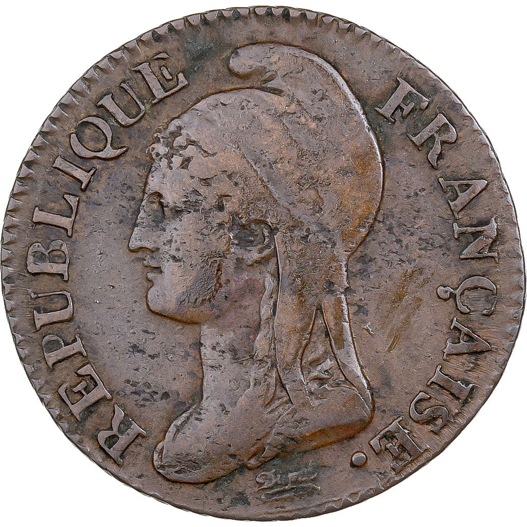 France, 5 Centimes, Dupré, AN 4, Limoges, Copper, VF(20-25), Gadoury:124
