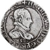 France, Henri III, 1/2 Franc au col plat, 1577, Troyes, Argent, TB+, Gadoury:487