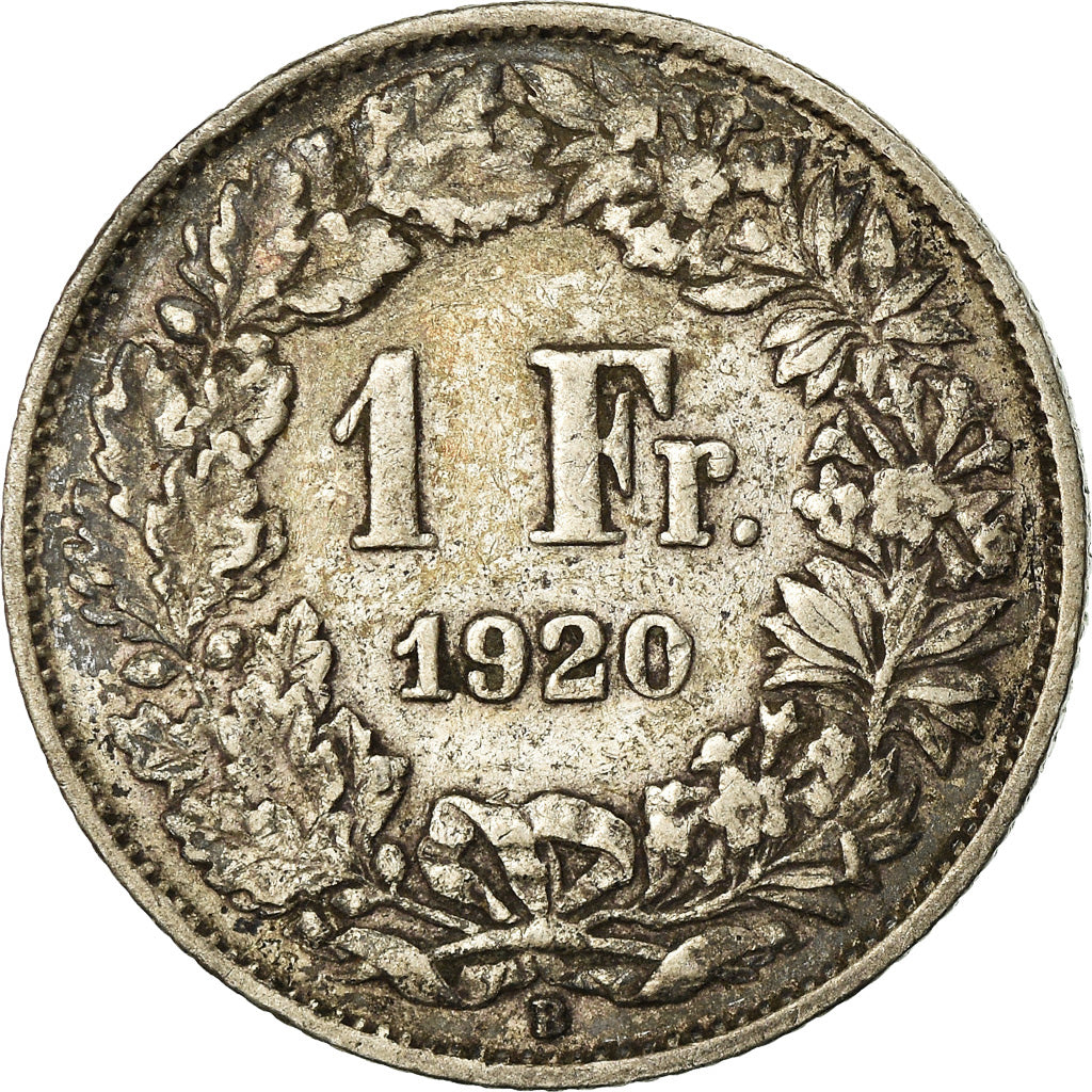 Coin, Switzerland, Franc, 1920, Bern, EF(40-45), Silver, KM:24