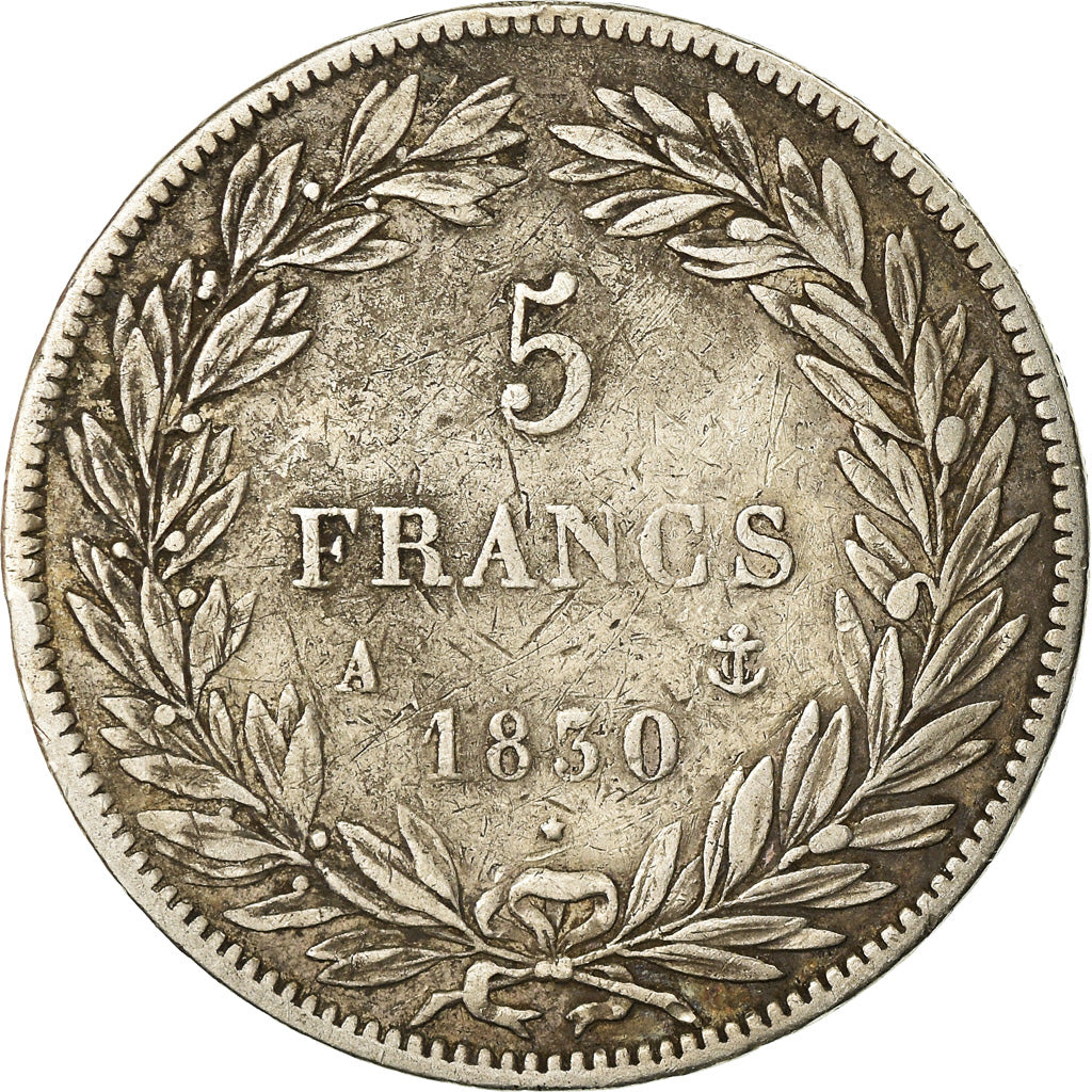 Munten, Frankrijk, Louis-Philippe, 5 Francs, 1830, Paris, FR+, Zilver, KM:737.1