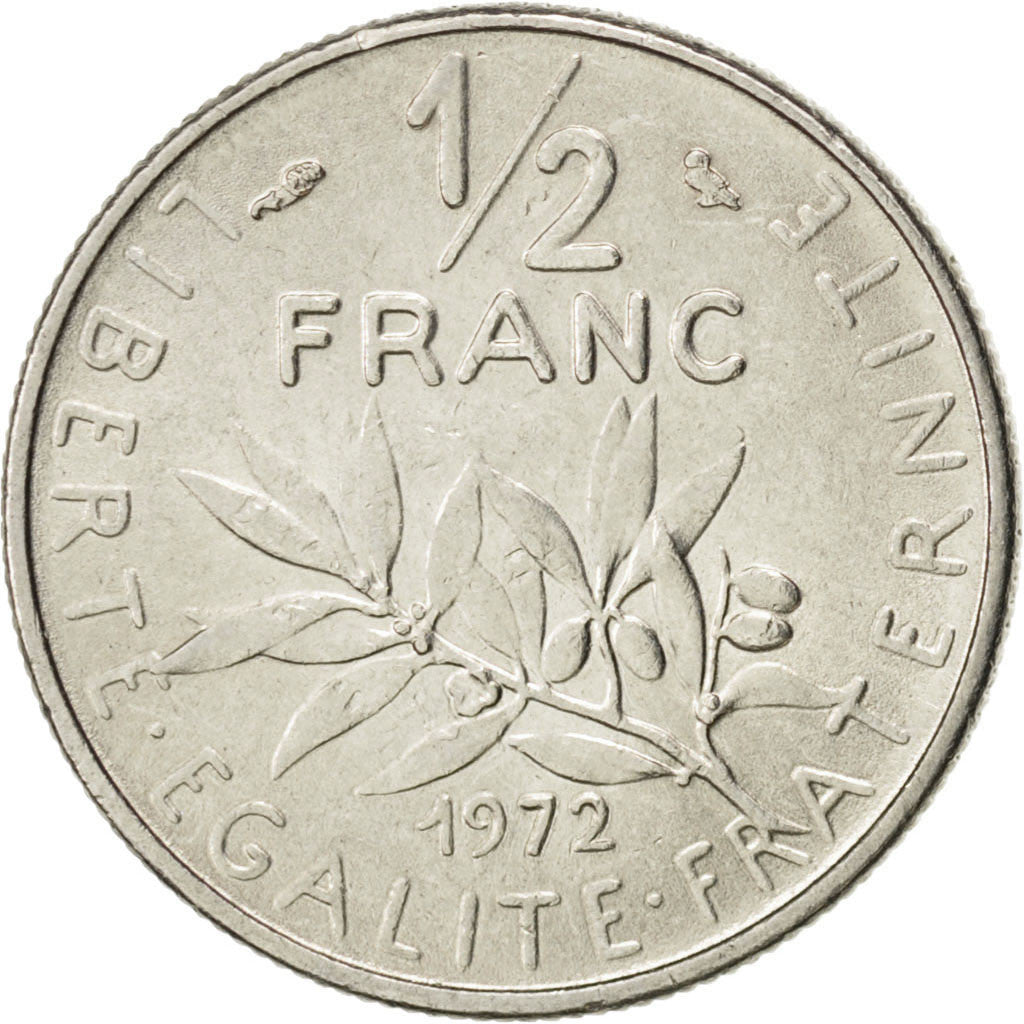 Moneta, Francia, Semeuse, 1/2 Franc, 1972, SPL-, Nichel, KM:931.1, Gadoury:429