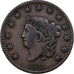 Estados Unidos, 1 Cent, Coronet Head, 1831, Philadelphia, Cobre, BC+, KM:45