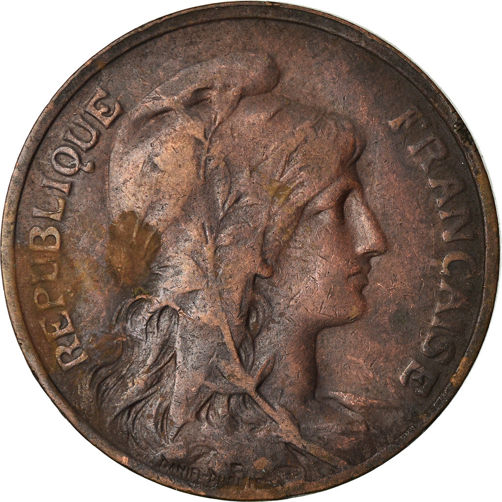 Moneda, Francia, Dupuis, 10 Centimes, 1913, Paris, BC+, Bronce, KM:843
