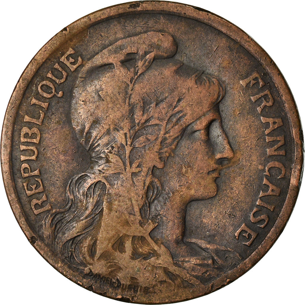 Munten, Frankrijk, Dupuis, 10 Centimes, 1916, Paris, FR, Bronze, KM:843