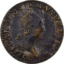 Duchy of Savoy, Carlo Emanuele IV, 7.6 Soldi, 1800, Torino, Vellón, MBC+