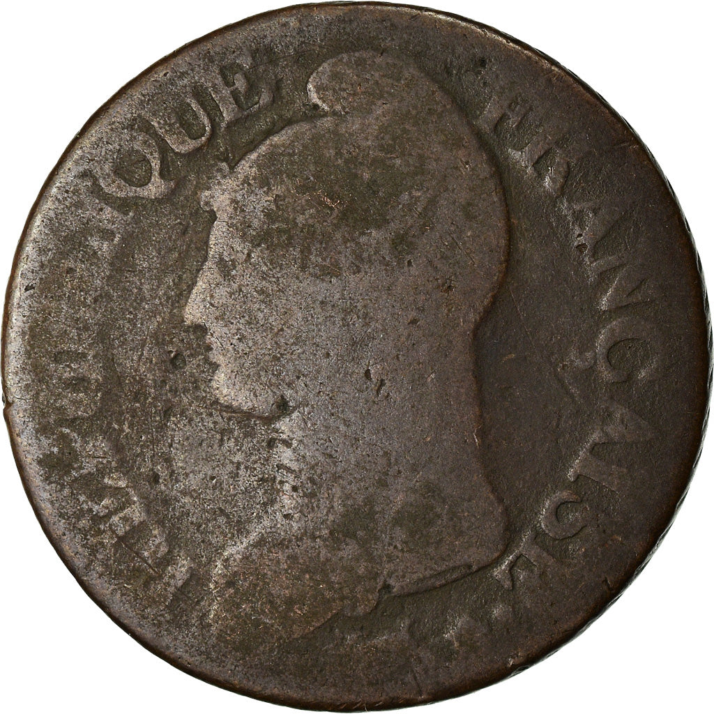 Coin, France, Dupré, 5 Centimes, AN 8, Strasbourg, VF(20-25), Bronze, KM:640.4
