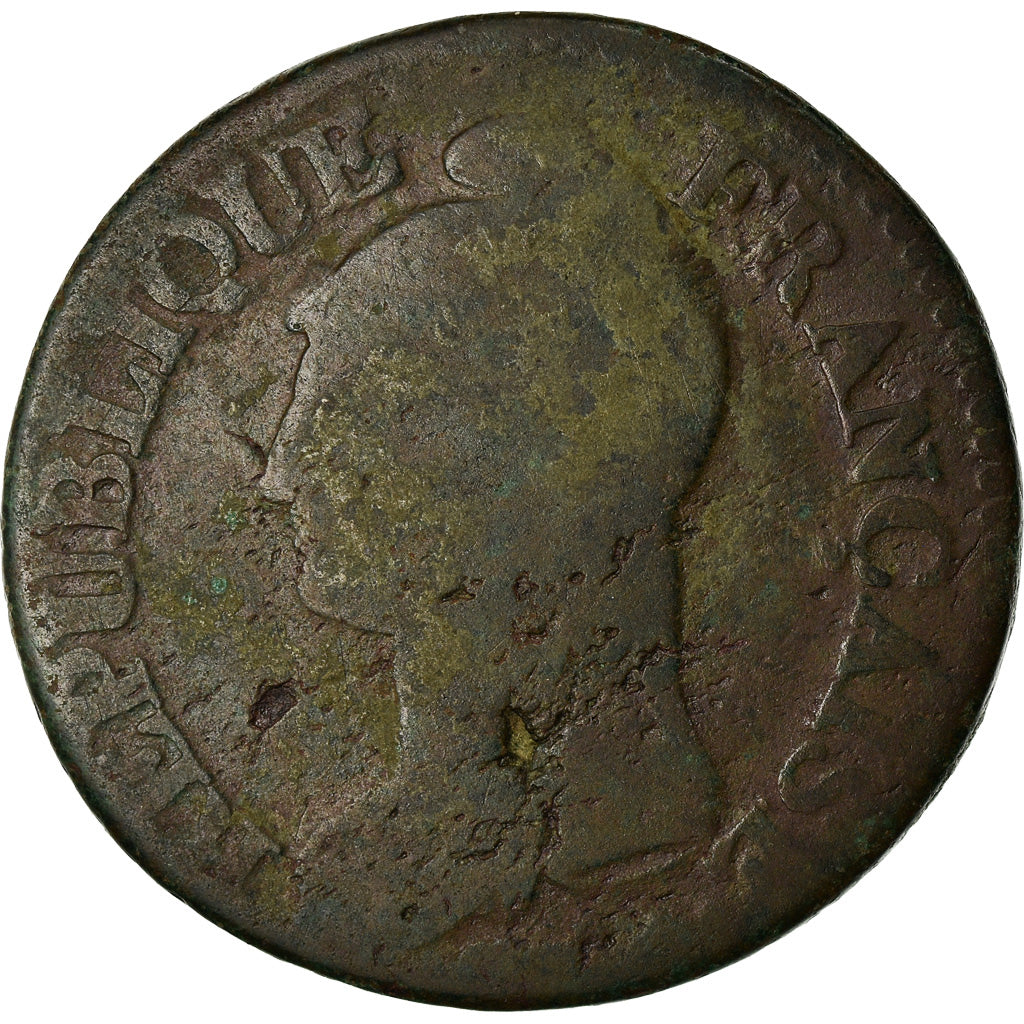 Münze, Frankreich, Dupré, 5 Centimes, AN 8, Metz, SGE+, Bronze, KM:640.2, Le