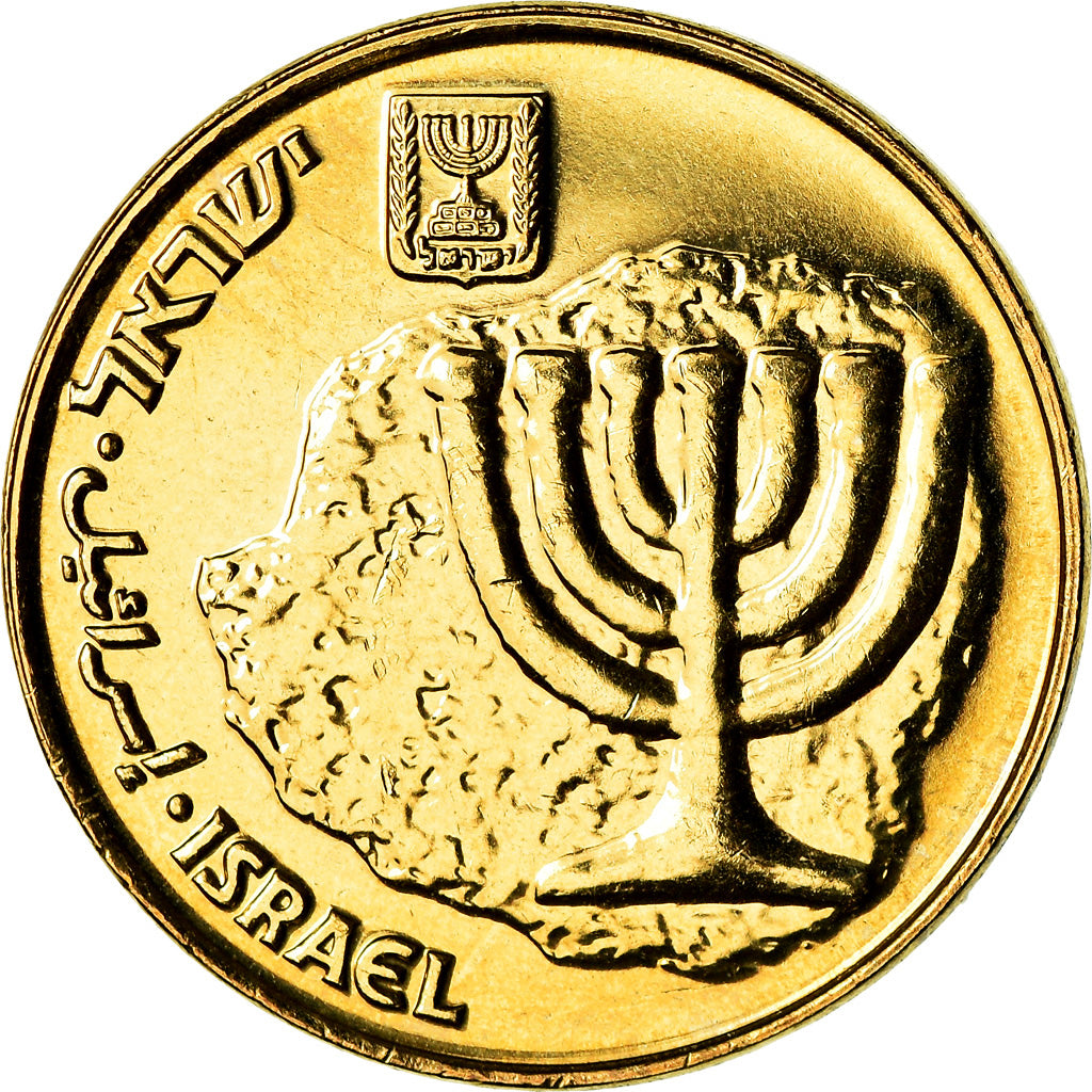 Munten, Israël, 10 Agorot, 2009, UNC-, Aluminum-Bronze, KM:158