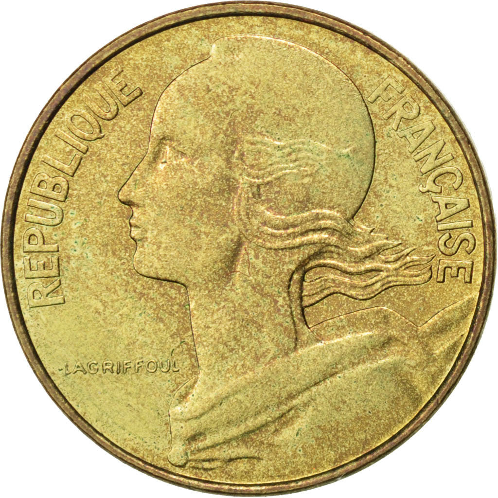 Moneta, Francia, Marianne, 10 Centimes, 1975, BB+, Alluminio-bronzo, KM:929