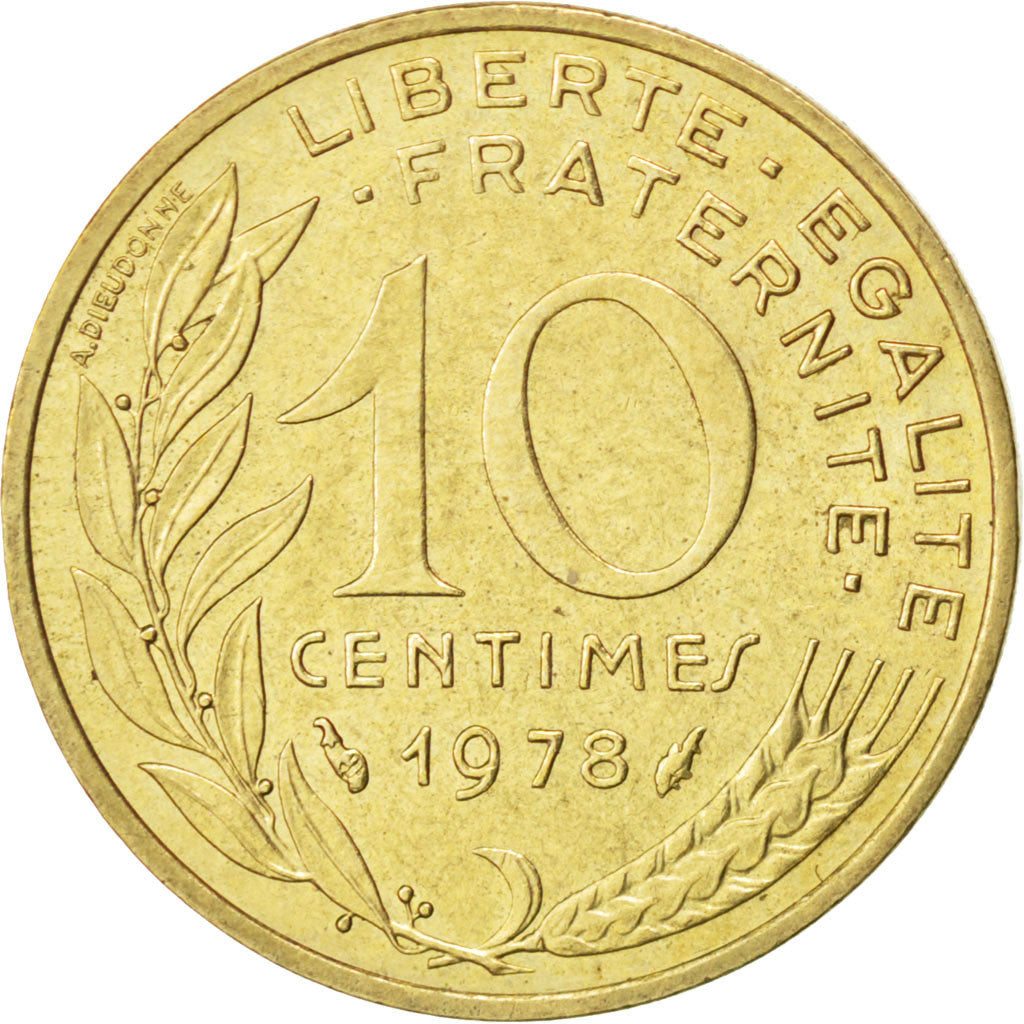 Moneta, Francia, Marianne, 10 Centimes, 1978, SPL-, Alluminio-bronzo, KM:929