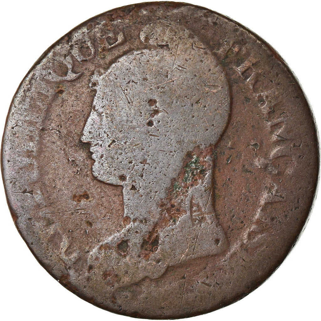 Coin, France, Dupré, 5 Centimes, AN 5, Paris, F(12-15), Bronze, KM:640.1