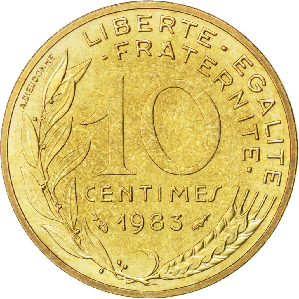 Coin, France, Marianne, 10 Centimes, 1983, AU(55-58), Aluminum-Bronze, KM:929