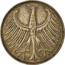 Münze, Bundesrepublik Deutschland, 5 Mark, 1951, Hamburg, SS, Silber, KM:112.1