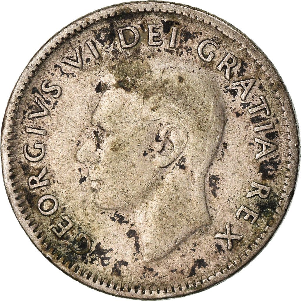 Monnaie, Canada, George VI, 10 Cents, 1950, Royal Canadian Mint, Ottawa, TB